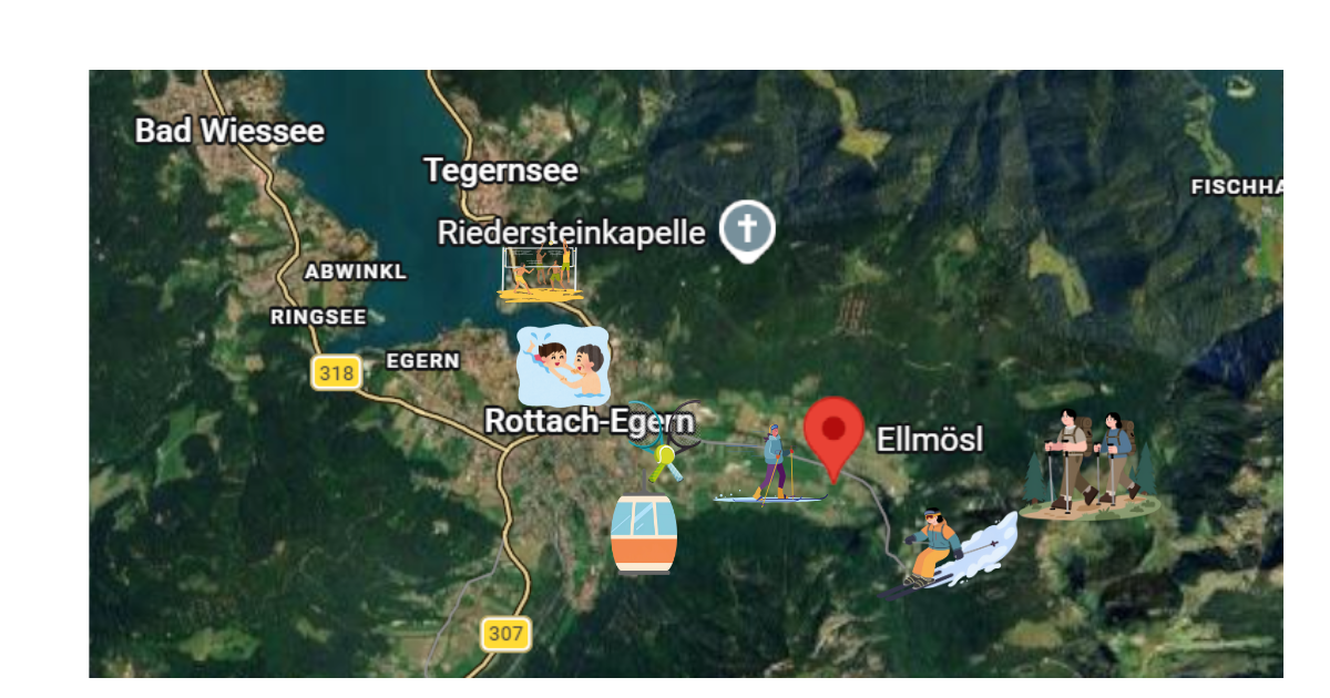 Aktivitätenkarte rund um die Ferienwohnung am Tegernsee